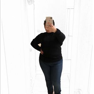 Charter club black turtle neck with buttons